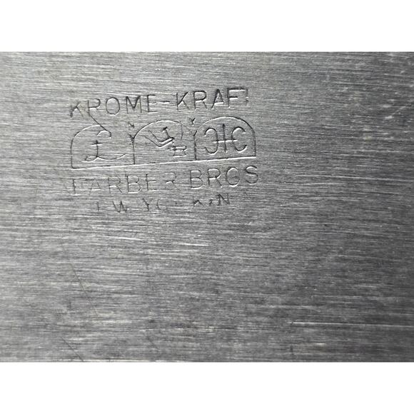 Vintage Krome Kraft Farber Bros New York 16" Silver Plated Serving Tray Platter - Picture 7 of 10